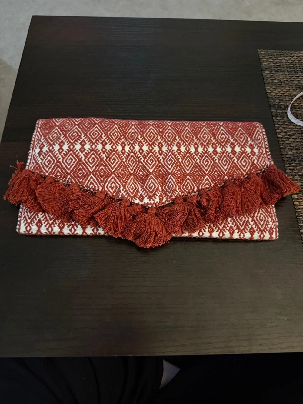 Tin Marin Ana Embroidered Clutch burgundy
